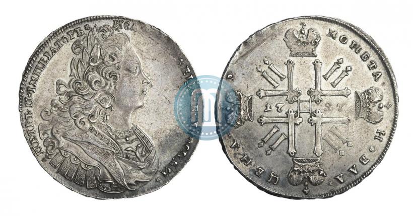 Picture 1 rouble 1727 year  "Moscow type"