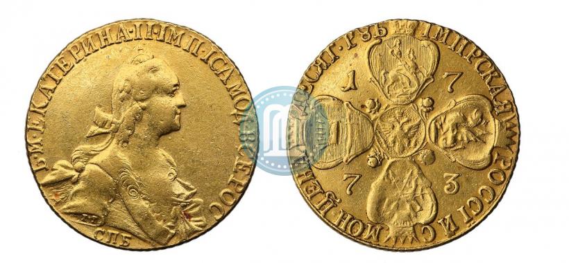 Picture 10 roubles 1773 year СПБ 