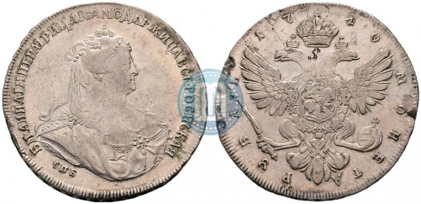 Picture 1 rouble 1740 year СПБ "Petersburg type"