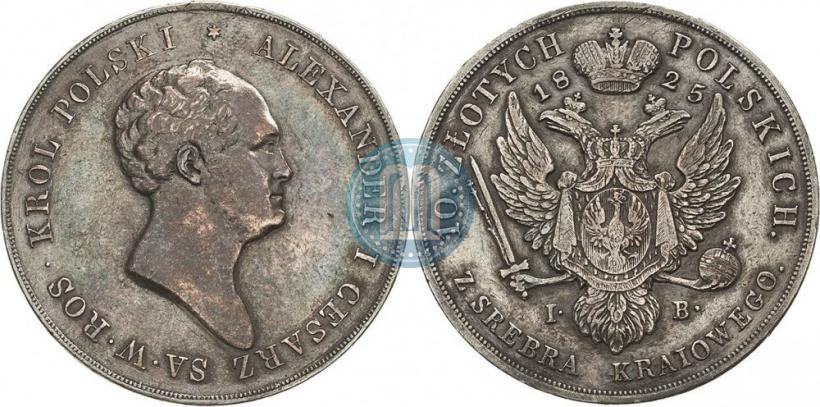 Picture 10 złotych 1825 year IB 