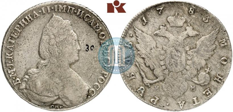 Picture 1 rouble 1783 year СПБ-ММ 