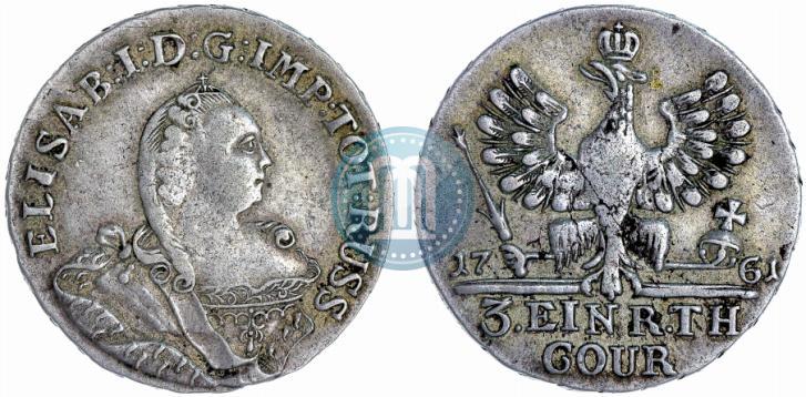 Picture 1/3 Thaler 1761 year  