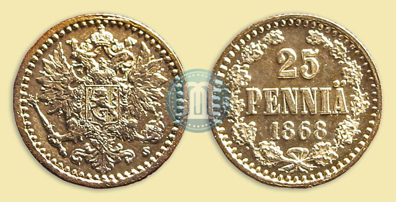 Picture 25 pennia 1868 year S 