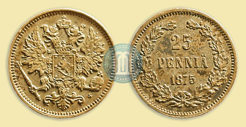 Picture 25 pennia 1875 year S 