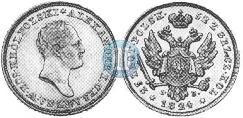 Picture 25 złotych 1824 year IB 