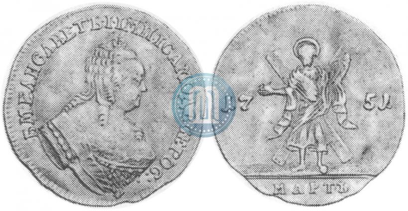 Picture 1 ducat 1751 year  "St. Andrew on the reverse"