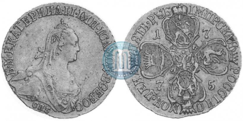 Picture 5 roubles 1775 year СПБ 