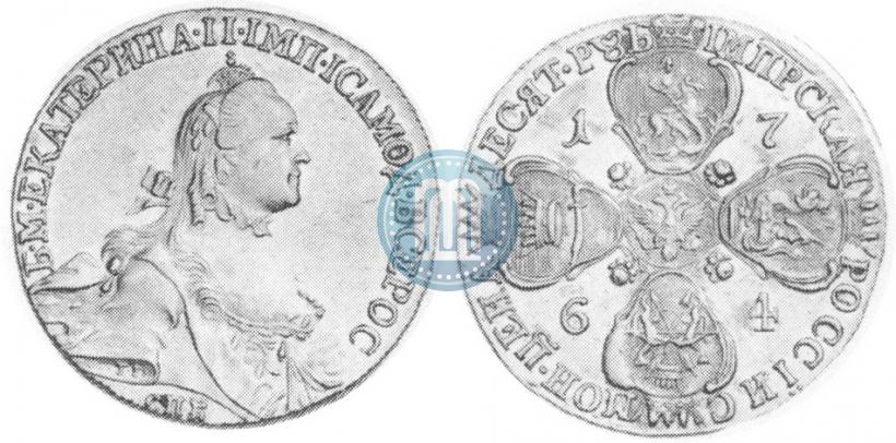 Picture 10 roubles 1764 year СПБ 