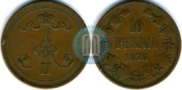 Picture 10 pennia 1875 year  