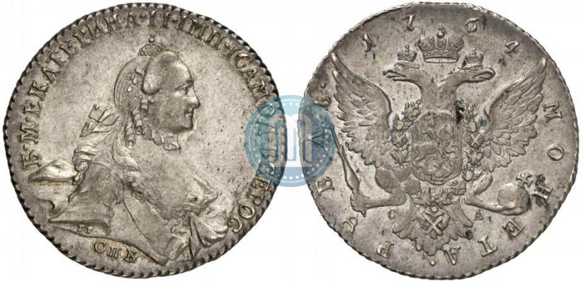 Picture 1 rouble 1764 year СПБ-СА 