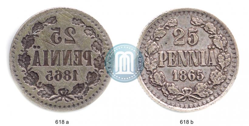 Picture 25 pennia 1865 year S 