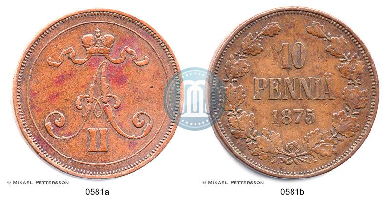 Picture 10 pennia 1875 year  