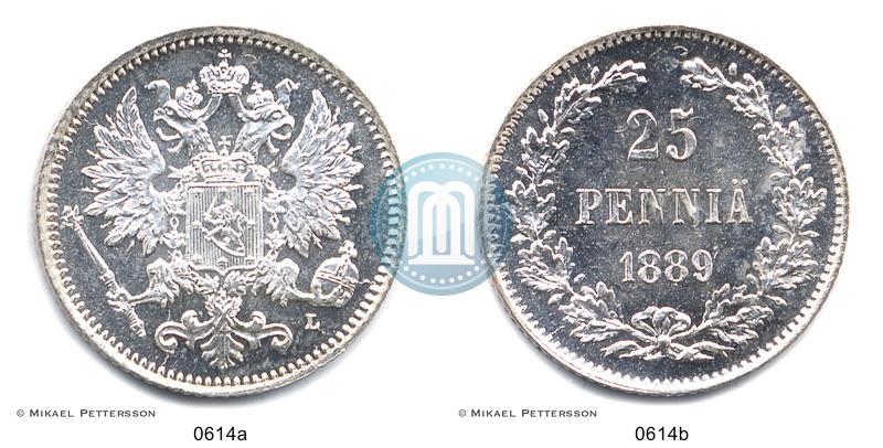 Picture 25 pennia 1889 year L 