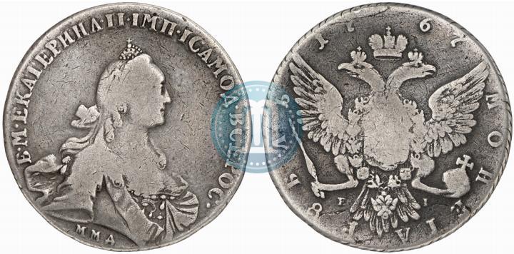 Picture 1 rouble 1767 year ММД-EI 