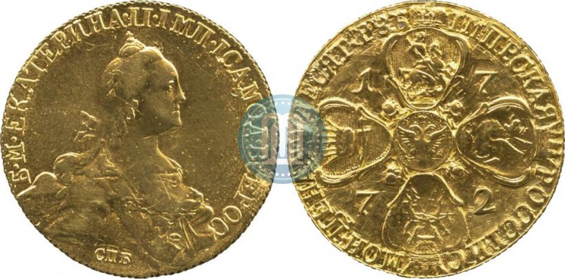 Picture 10 roubles 1772 year СПБ 