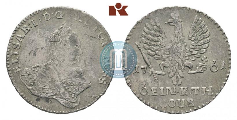 Picture 1/6 Thaler 1761 year  