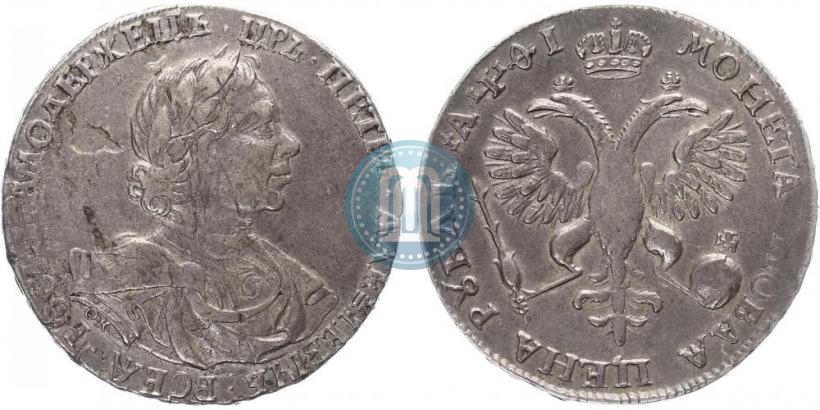 Picture 1 rouble 1719 year OK-L "Portrait in armour"