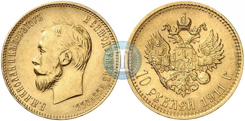 Picture 10 roubles 1911 year (ЭБ) 