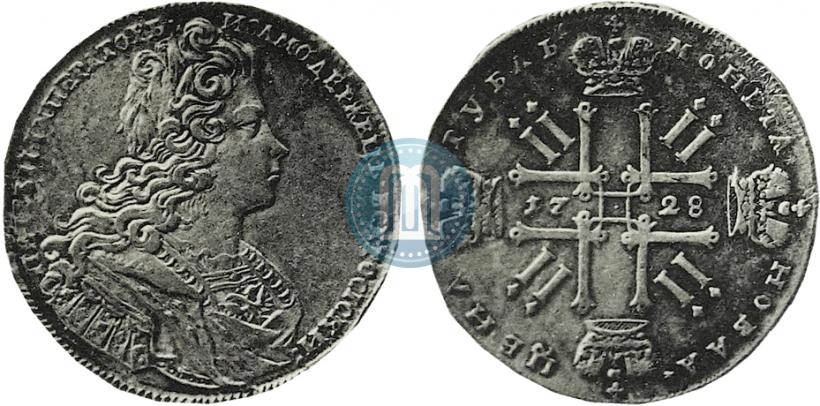 Picture 1 rouble 1728 year  "Type of 1727"