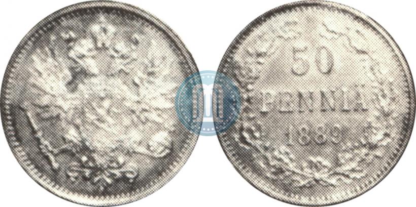 Picture 50 pennia 1889 year L 