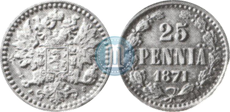 Фото 25 пенни 1871 года S 