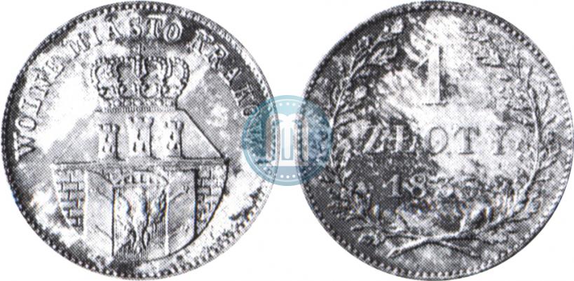 Picture 1 złoty 1835 year  "Free city of Kraków"