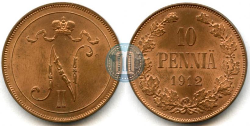 Picture 10 pennia 1912 year  