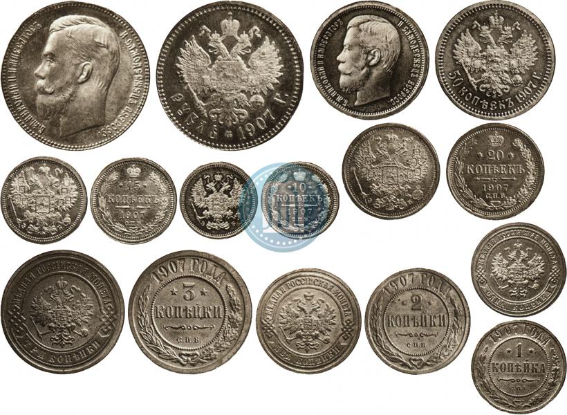 Picture 1 rouble 1907 year (ЭБ) 