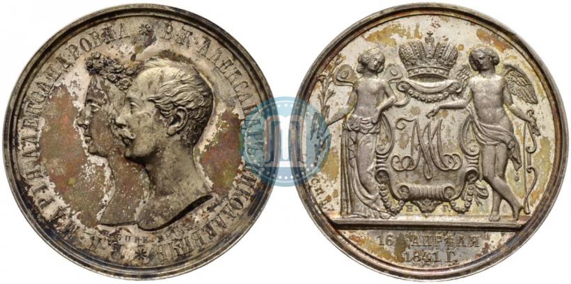 Picture 1 rouble 1841 year СПБ-НГ "In the memory of the wedding of the crown prince"