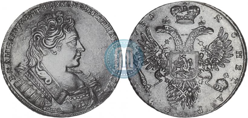 Picture 1 rouble 1731 year  