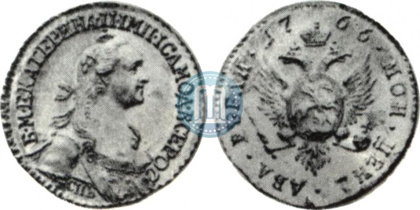 Picture 2 roubles 1766 year СПБ 