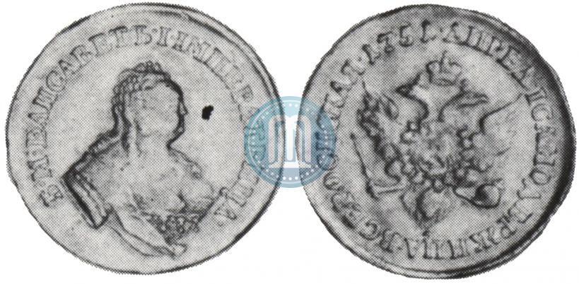 Picture 2 ducats 1751 year  "Eagle on the reverse"