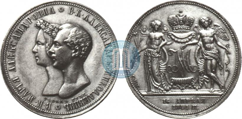 Picture 1 rouble 1841 year СПБ-НГ "In the memory of the wedding of the crown prince"