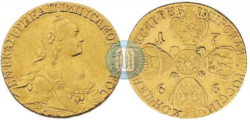 Picture 5 roubles 1766 year СПБ 