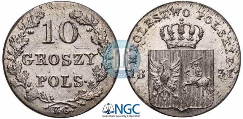 Picture 10 groszy 1831 year KG "Polish uprising"