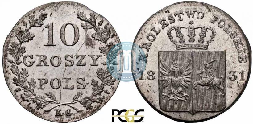 Picture 10 groszy 1831 year KG "Polish uprising"