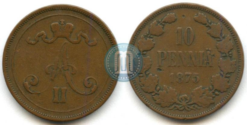 Picture 10 pennia 1875 year  