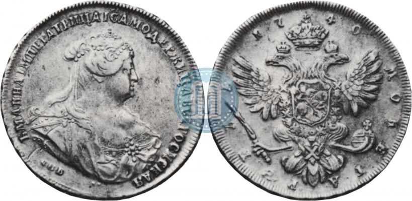 Picture 1 rouble 1740 year СПБ "Petersburg type"