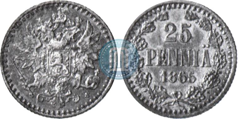 Picture 25 pennia 1865 year S 