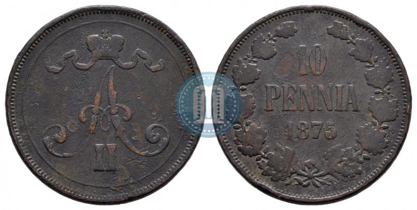 Picture 10 pennia 1875 year  