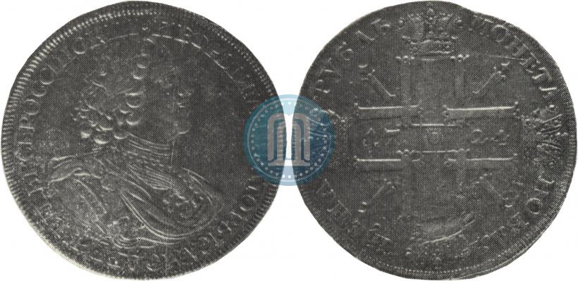 Picture 1 rouble 1724 year СПБ "Sun rouble, portrait in armour"