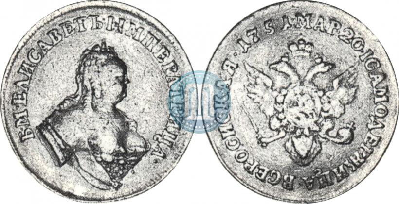 Picture 2 ducats 1751 year  "Eagle on the reverse"