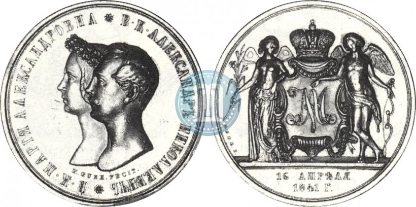 Picture 1 rouble 1841 year СПБ-НГ "In the memory of the wedding of the crown prince"