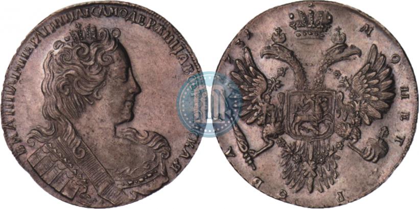 Picture 1 rouble 1731 year  