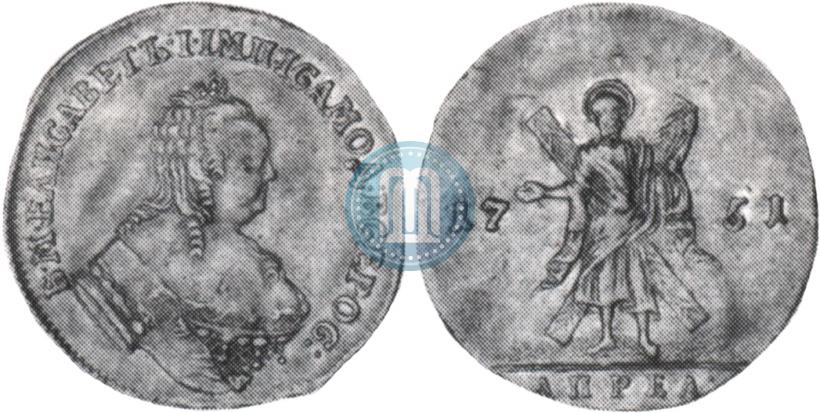 Picture 1 ducat 1751 year  "St. Andrew on the reverse"