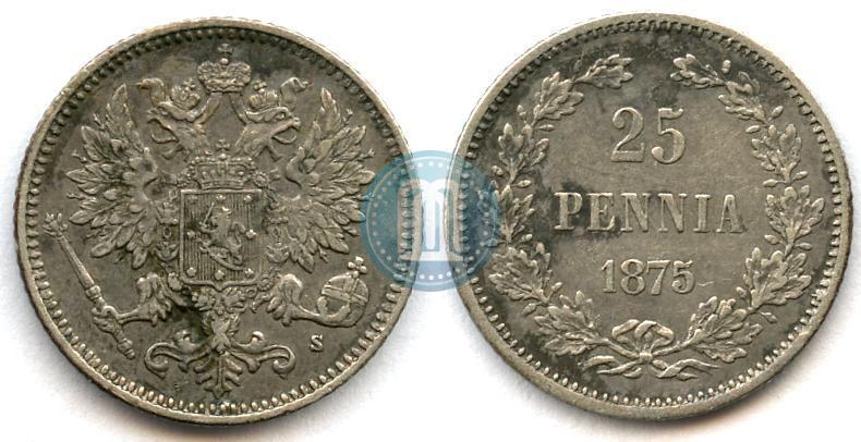 Picture 25 pennia 1875 year S 