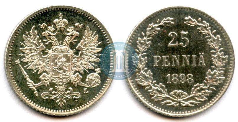 Picture 25 pennia 1898 year L 