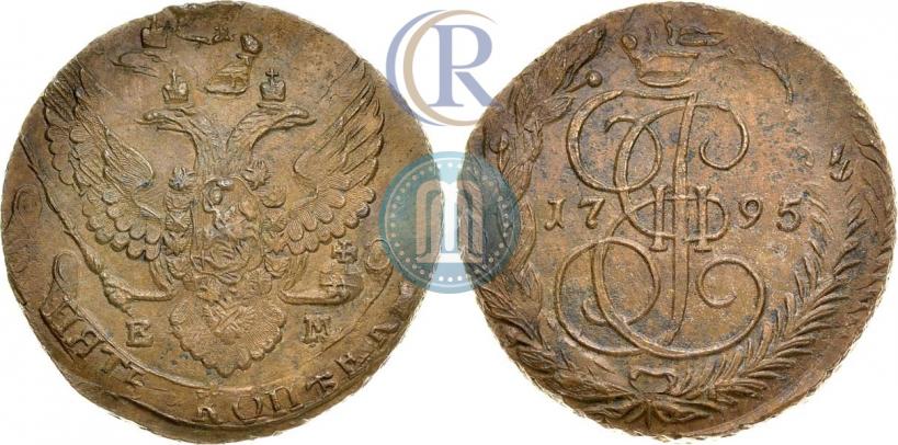 Фото 5 копеек 1795 года ЕМ 