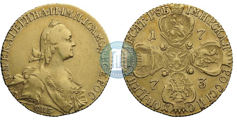 Picture 10 roubles 1773 year СПБ 