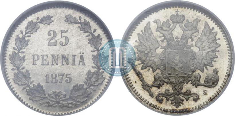 Фото 25 пенни 1873 года S 